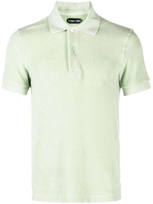 Green Terry Cloth Polo Shirt