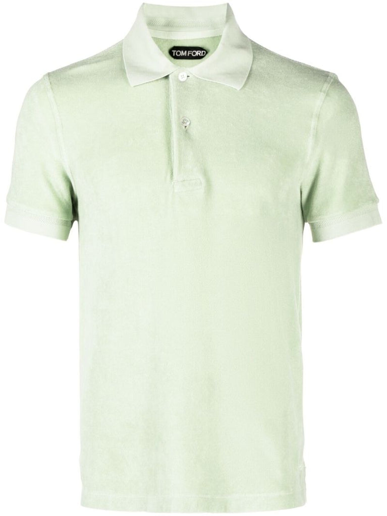 Green Terry Cloth Polo Shirt