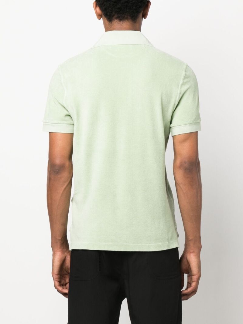 Green Terry Cloth Polo Shirt