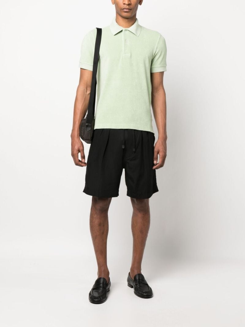 Green Terry Cloth Polo Shirt