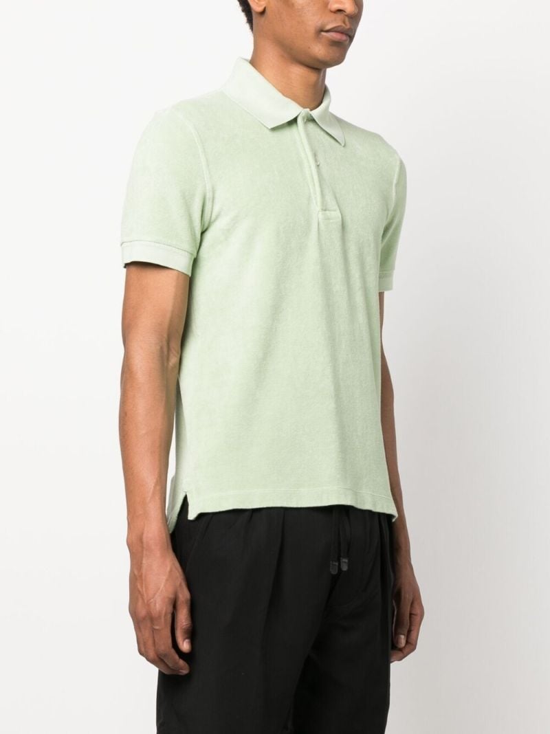 Green Terry Cloth Polo Shirt