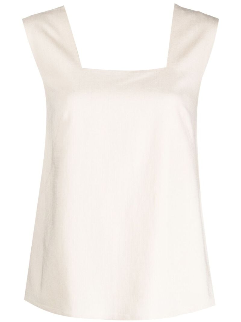 Neutral Falda Square-neck Top