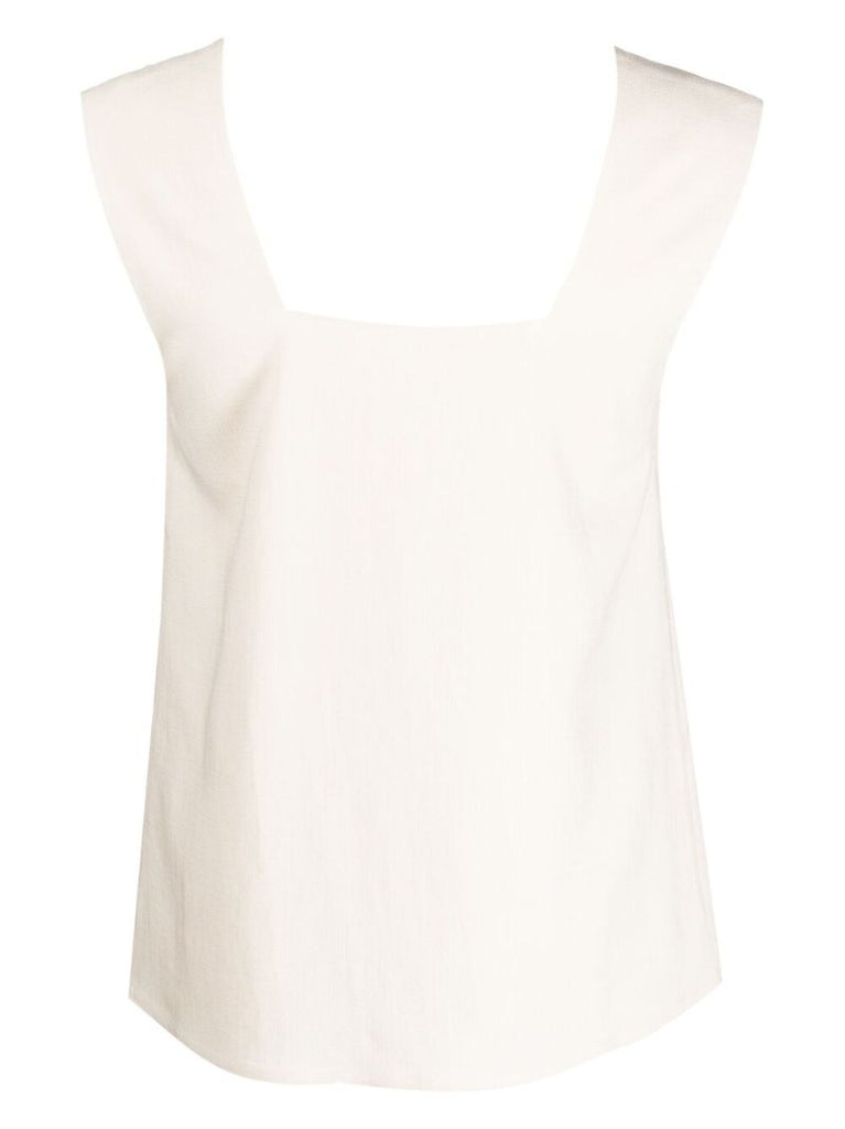 Neutral Falda Square-neck Top