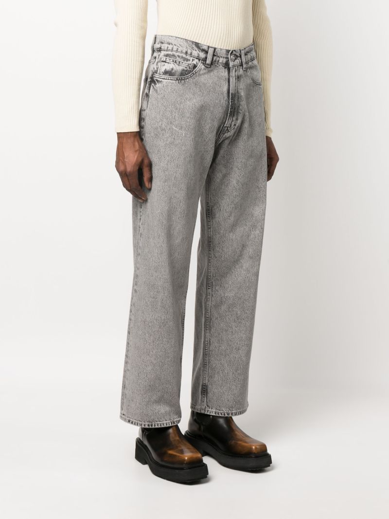 Grey Third Cut Straight-leg Jeans