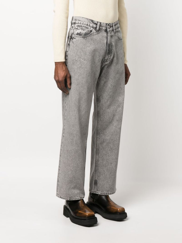 Grey Third Cut Straight-leg Jeans