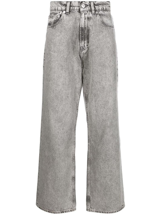 Grey Third Cut Straight-leg Jeans