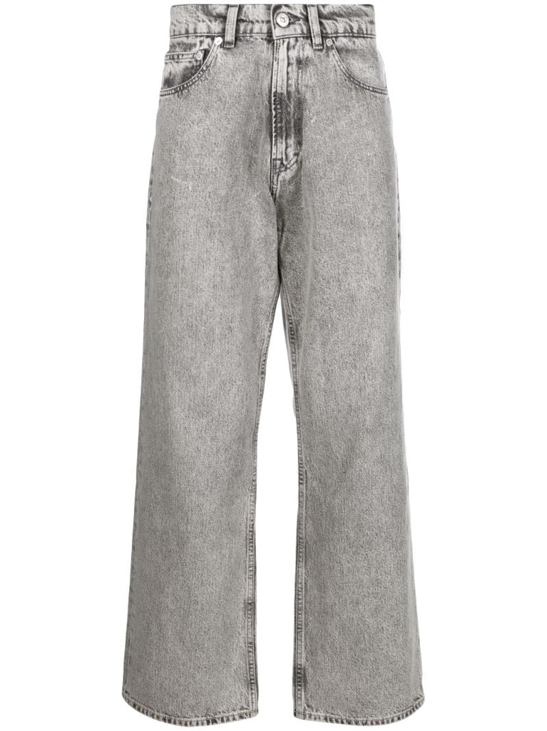 Grey Third Cut Straight-leg Jeans