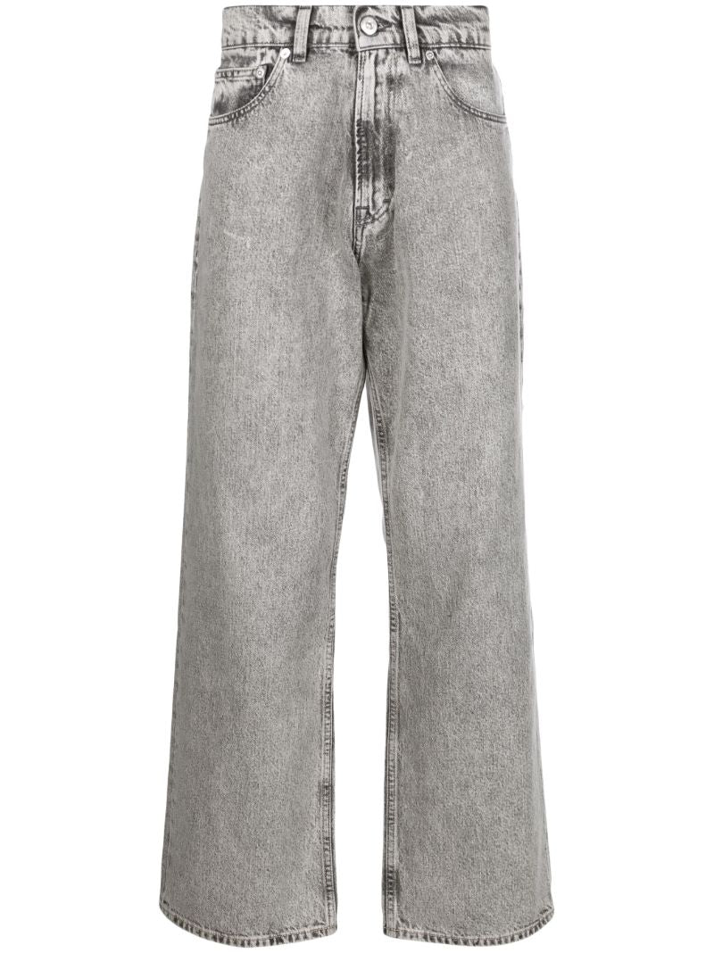 Grey Third Cut Straight-leg Jeans