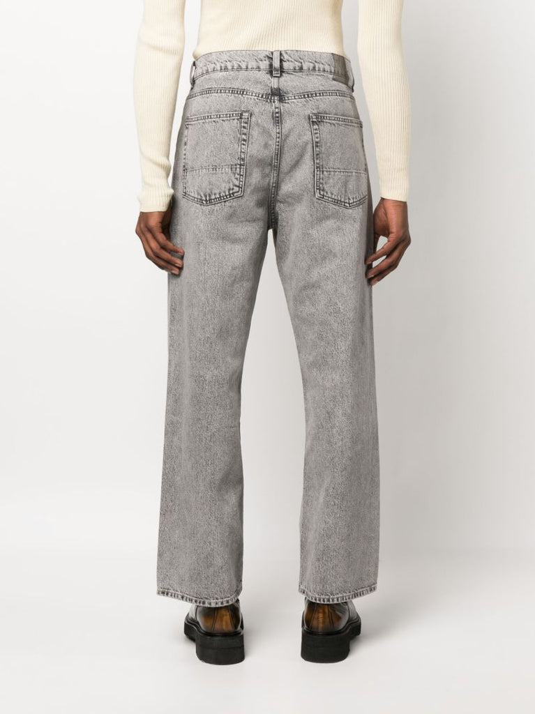 Grey Third Cut Straight-leg Jeans