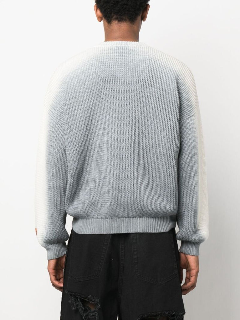 Grey Gradient Waffle Knit Jumper