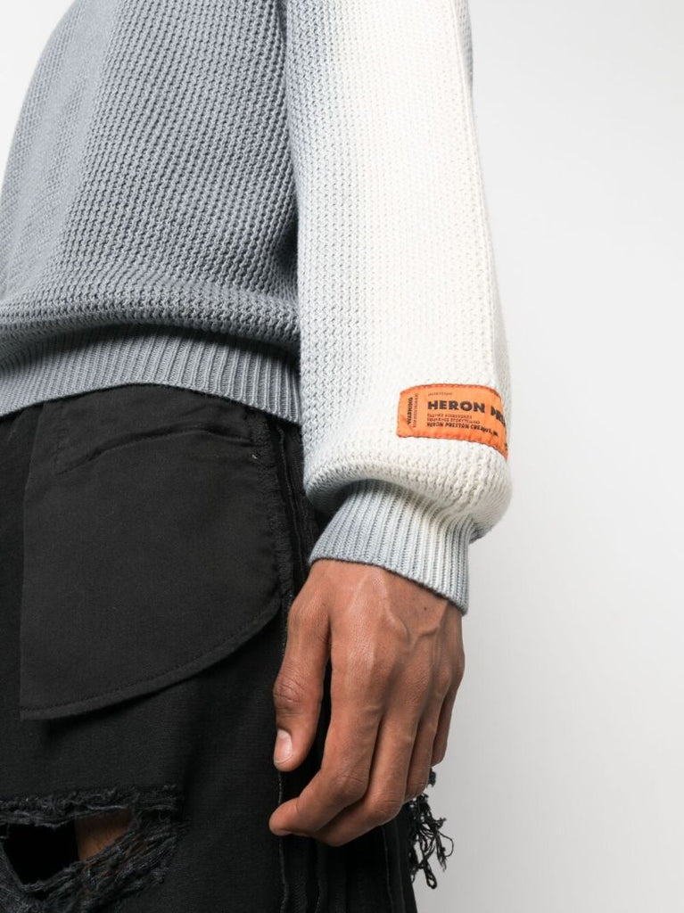 Grey Gradient Waffle Knit Jumper
