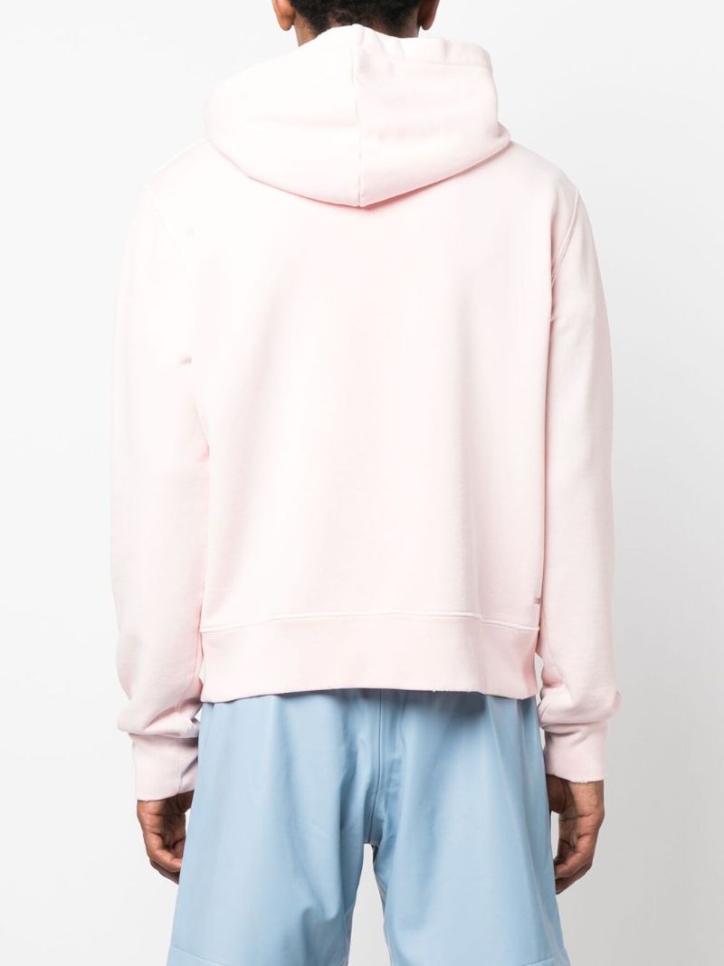 Pink Ma Bar AppliquÃ_x0083_Â© Cotton Hoodie