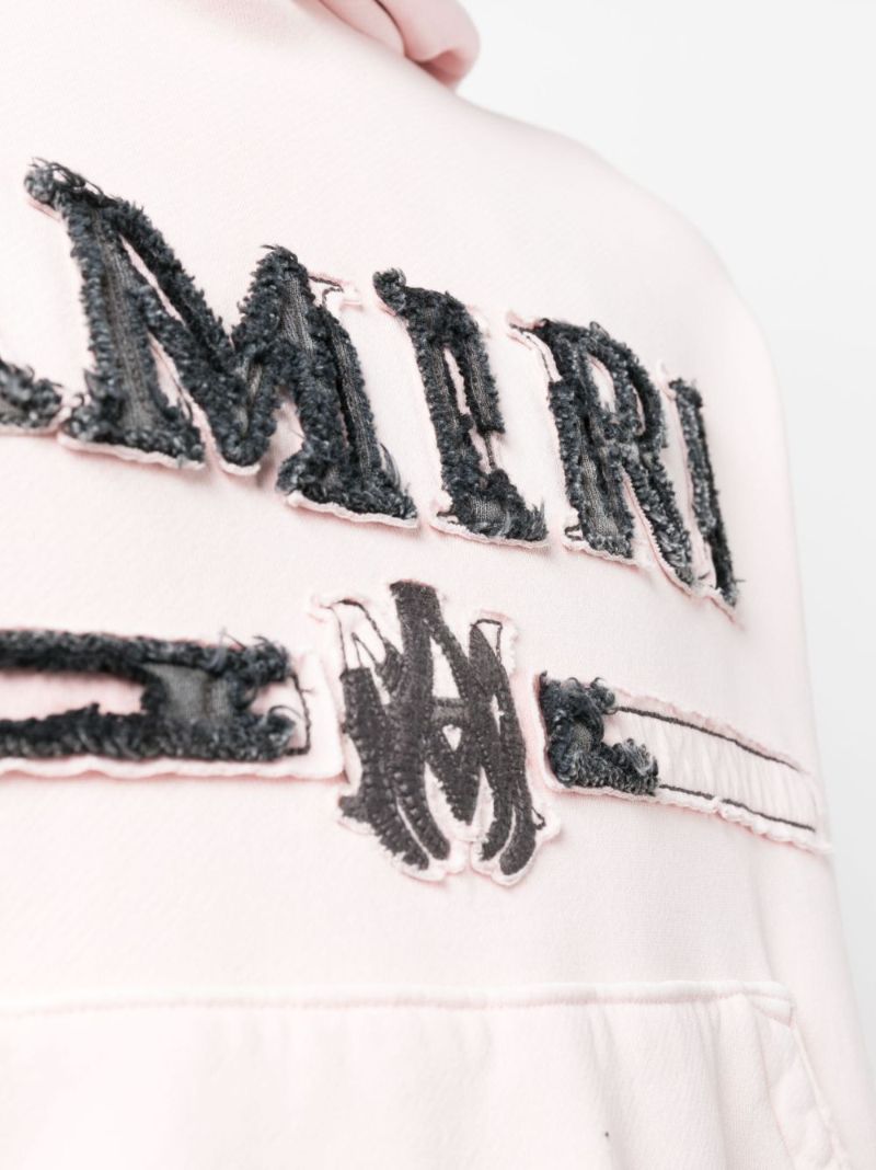 Pink Ma Bar AppliquÃ_x0083_Â© Cotton Hoodie
