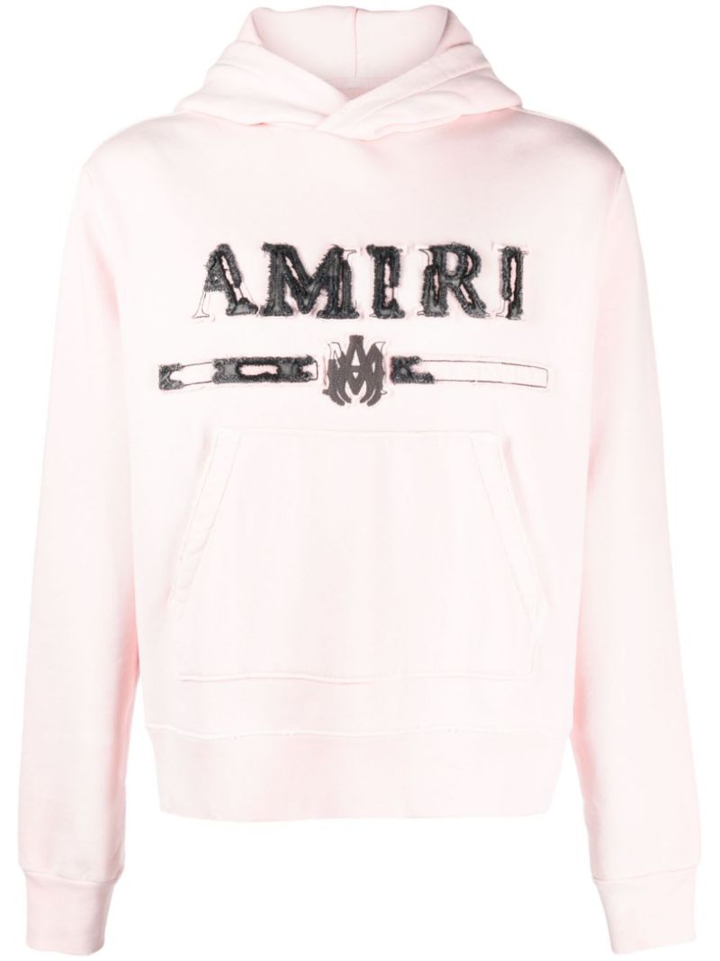 Pink Ma Bar AppliquÃ_x0083_Â© Cotton Hoodie