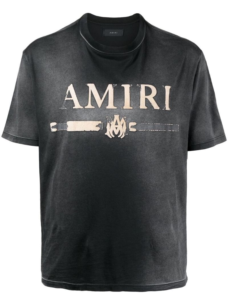 Black Logo Print Cotton T-shirt