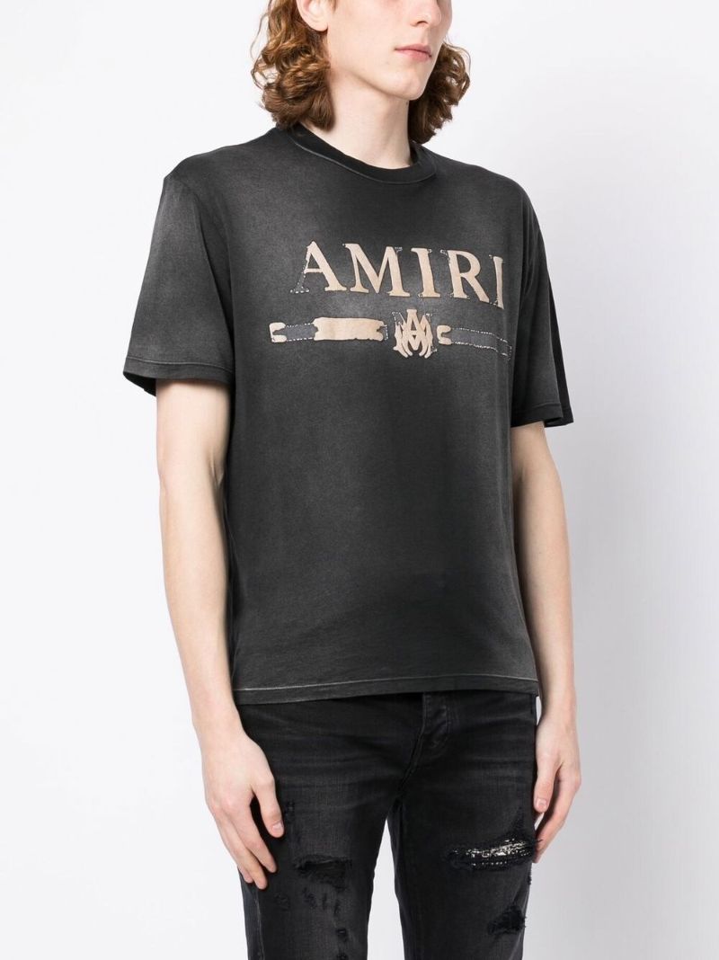 Black Logo Print Cotton T-shirt