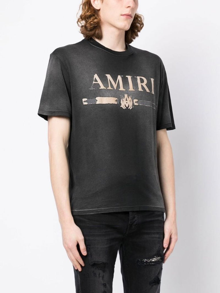 Black Logo Print Cotton T-shirt