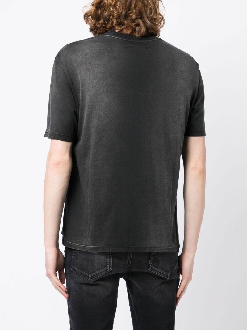 Black Logo Print Cotton T-shirt