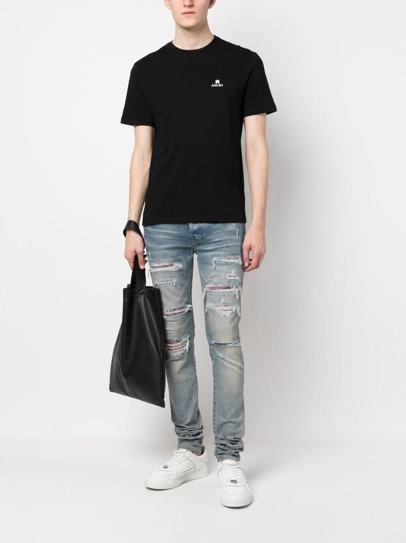 Black Logo Print Cotton T-shirt