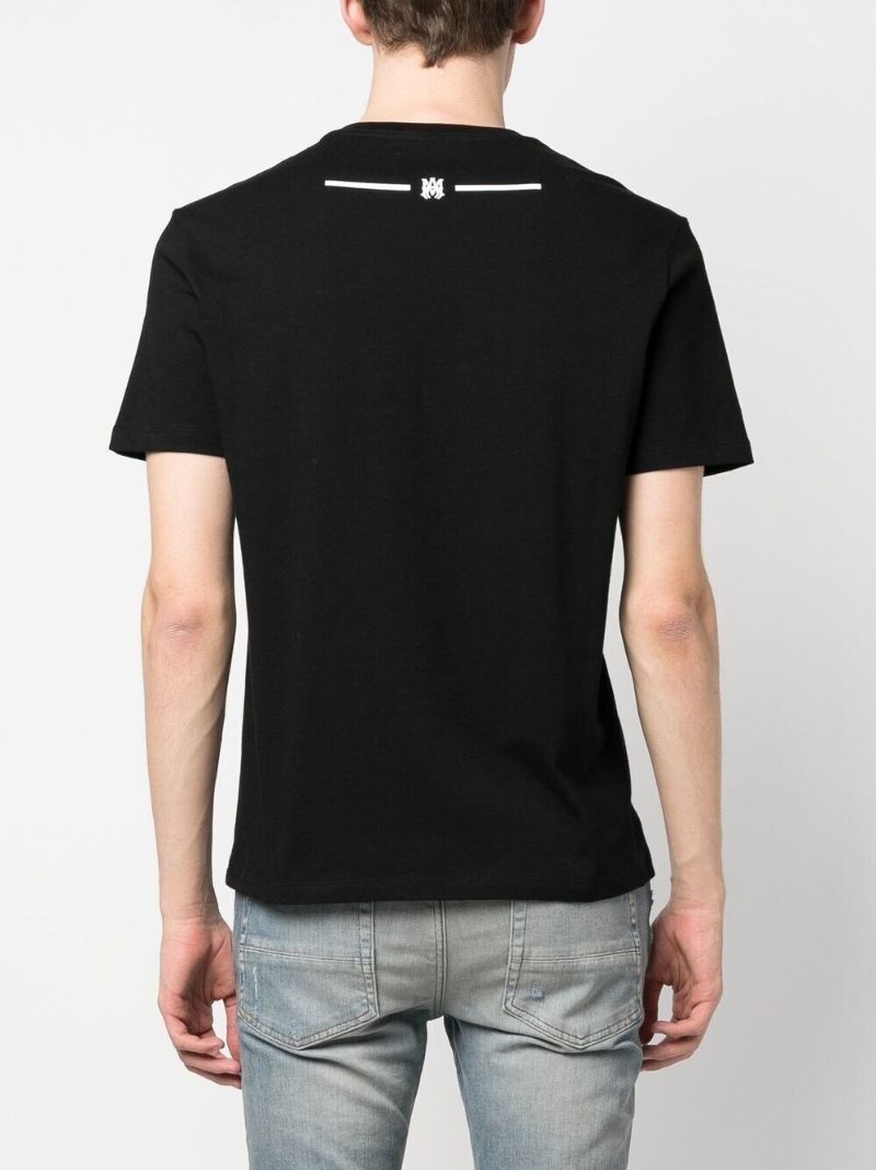 Black Logo Print Cotton T-shirt
