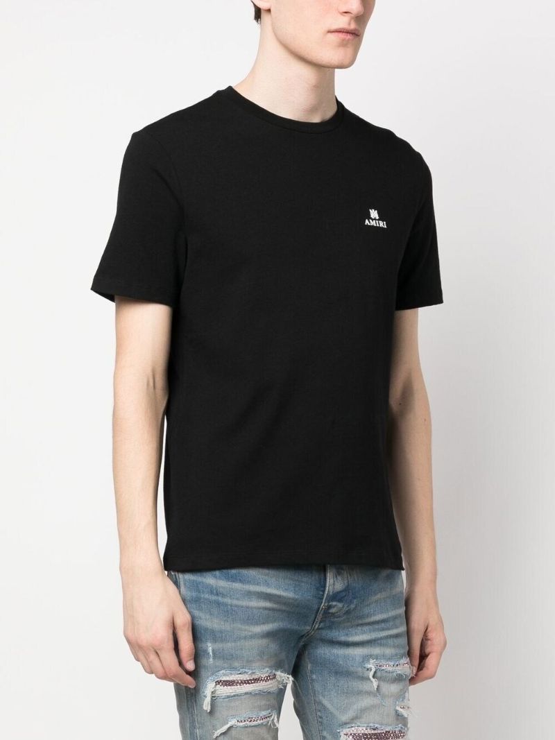 Black Logo Print Cotton T-shirt