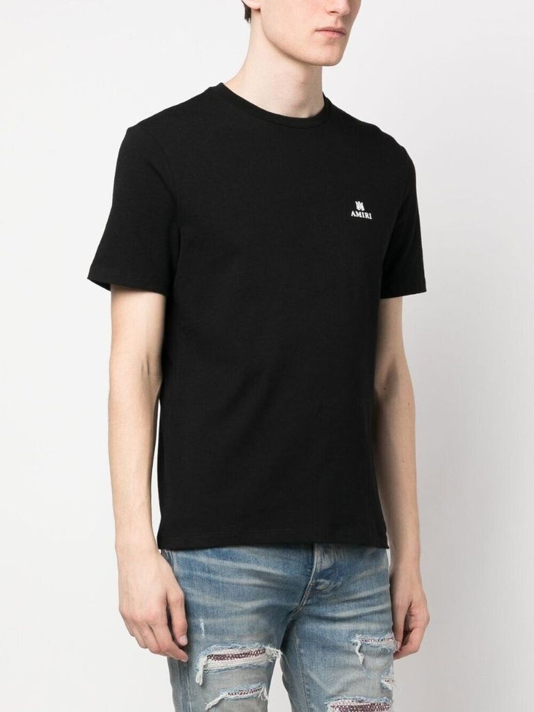 Black Logo Print Cotton T-shirt