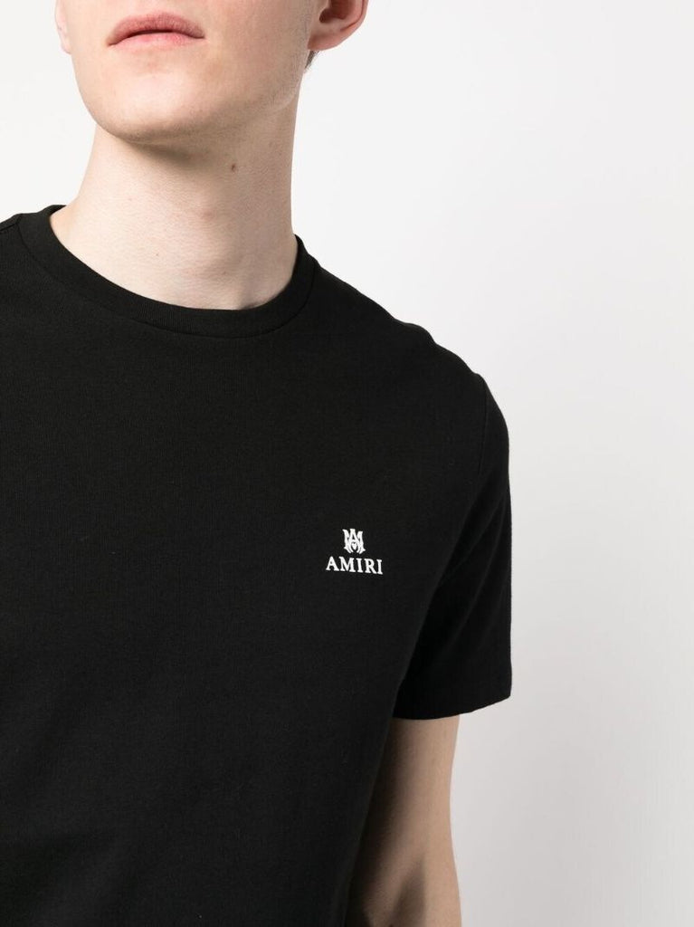 Black Logo Print Cotton T-shirt