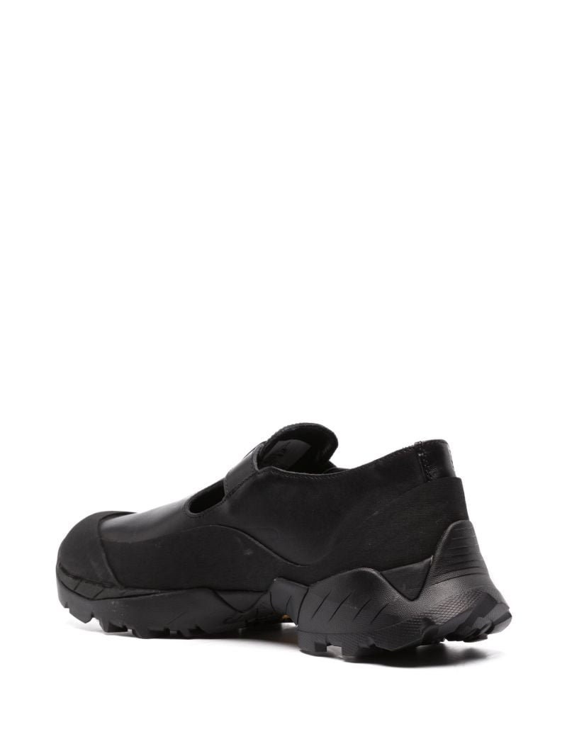 Black Mary Jane Tread Leather Loafers