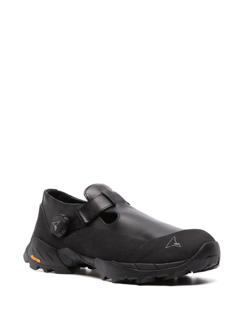 Black Mary Jane Tread Leather Loafers