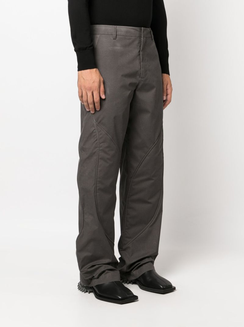 Grey Concordance Padded Wide-leg Trousers