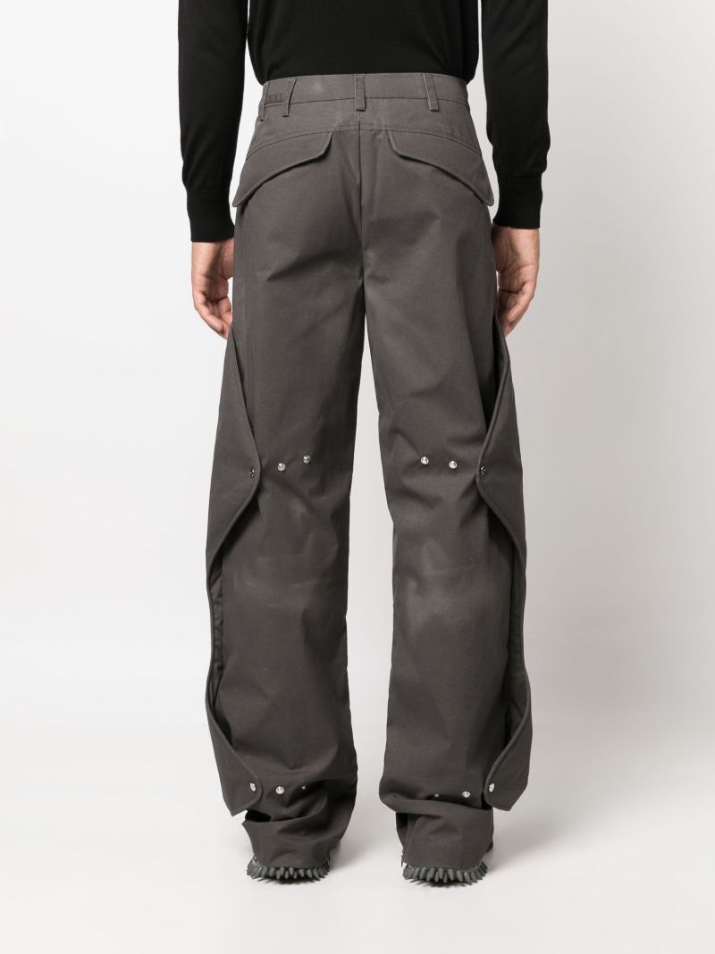 Grey Concordance Padded Wide-leg Trousers