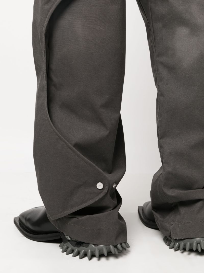 Grey Concordance Padded Wide-leg Trousers
