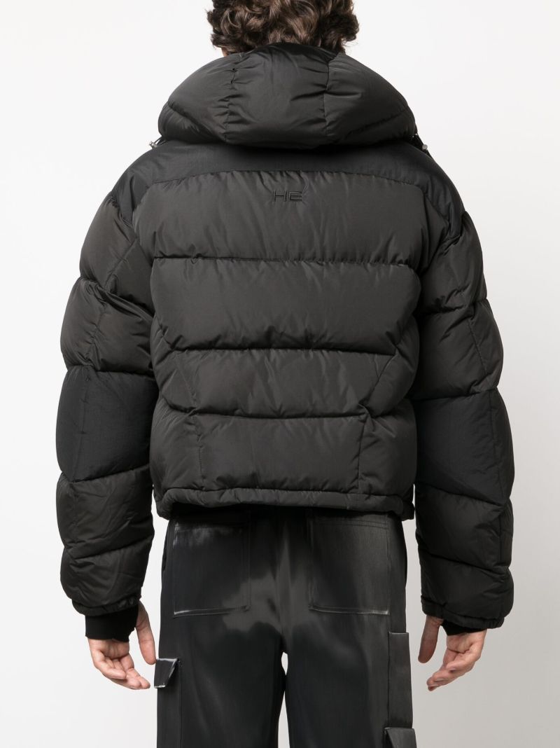 Black Abstract Padded Jacket