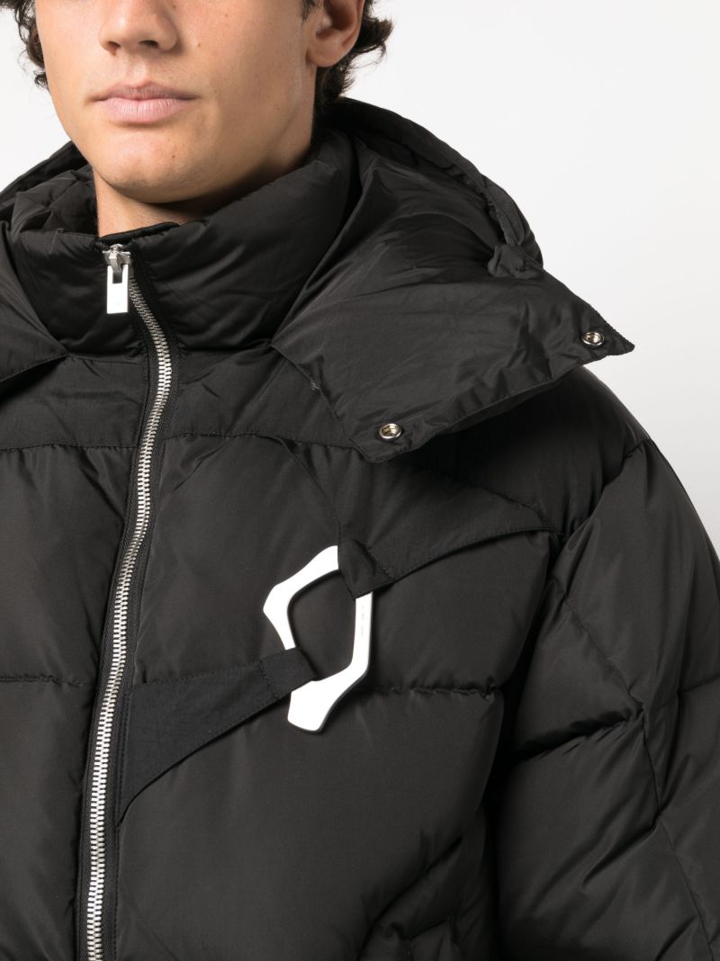 Black Abstract Padded Jacket
