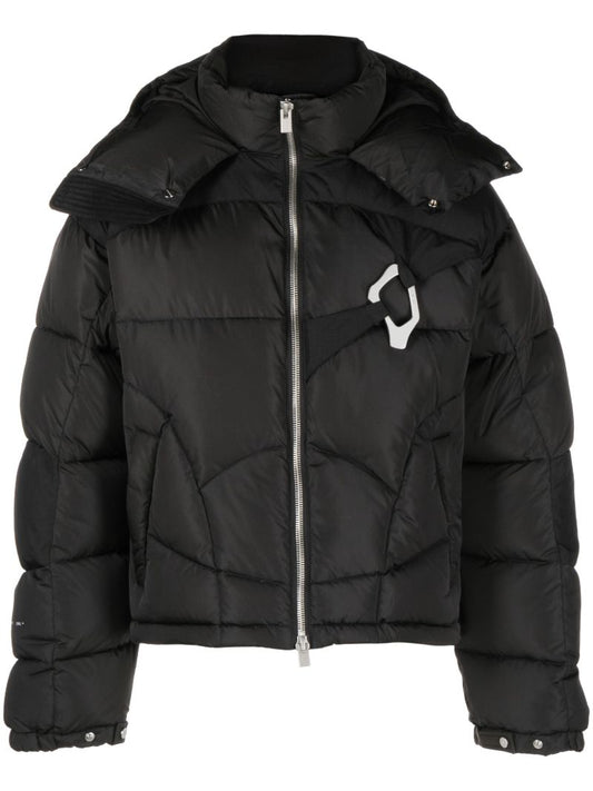 Black Abstract Padded Jacket
