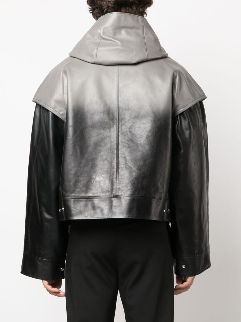 Black He Bind Leather Jacket