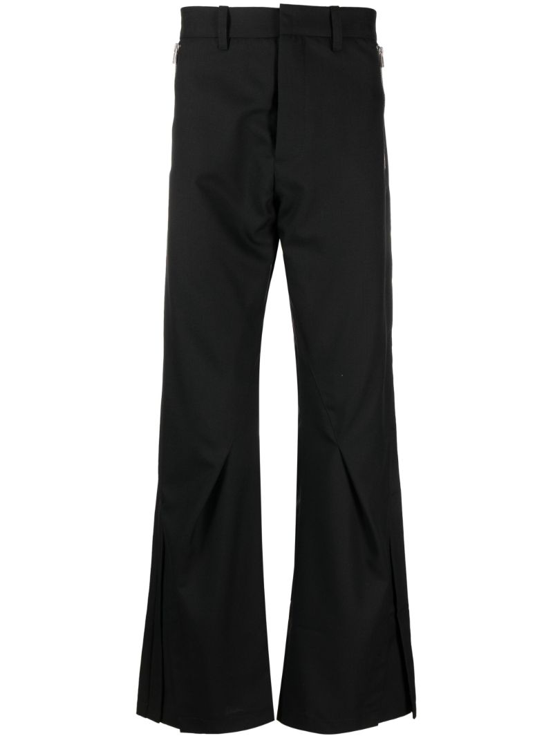 Black Amalgamate Wide-leg Trousers