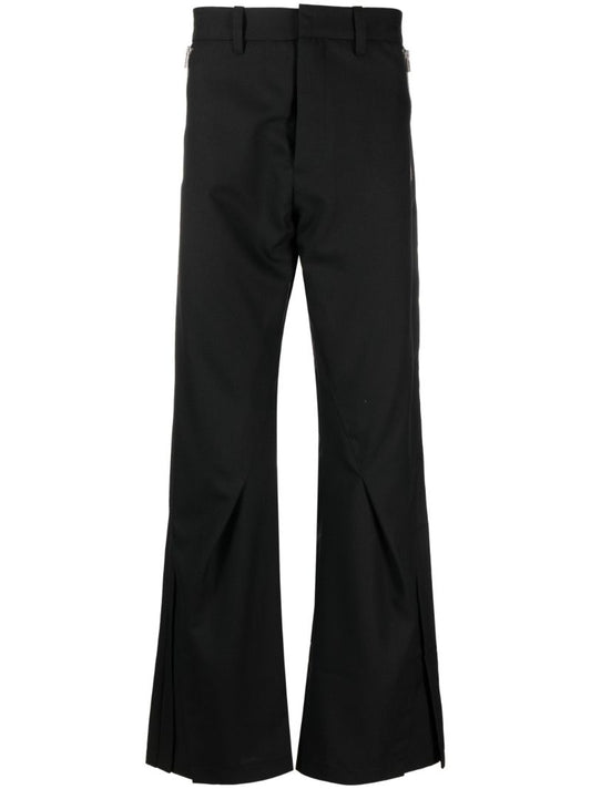 Black Amalgamate Wide-leg Trousers