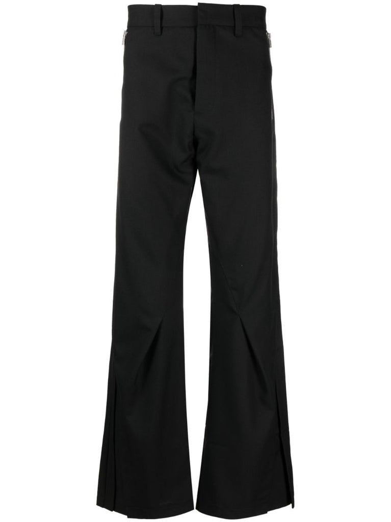 Black Amalgamate Wide-leg Trousers