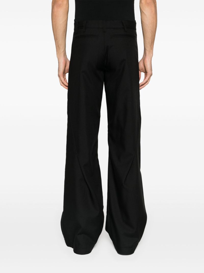 Black Amalgamate Wide-leg Trousers