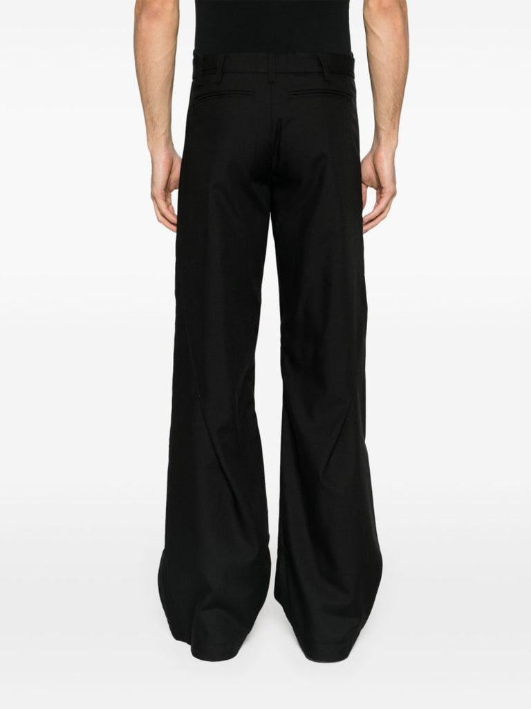 Black Amalgamate Wide-leg Trousers