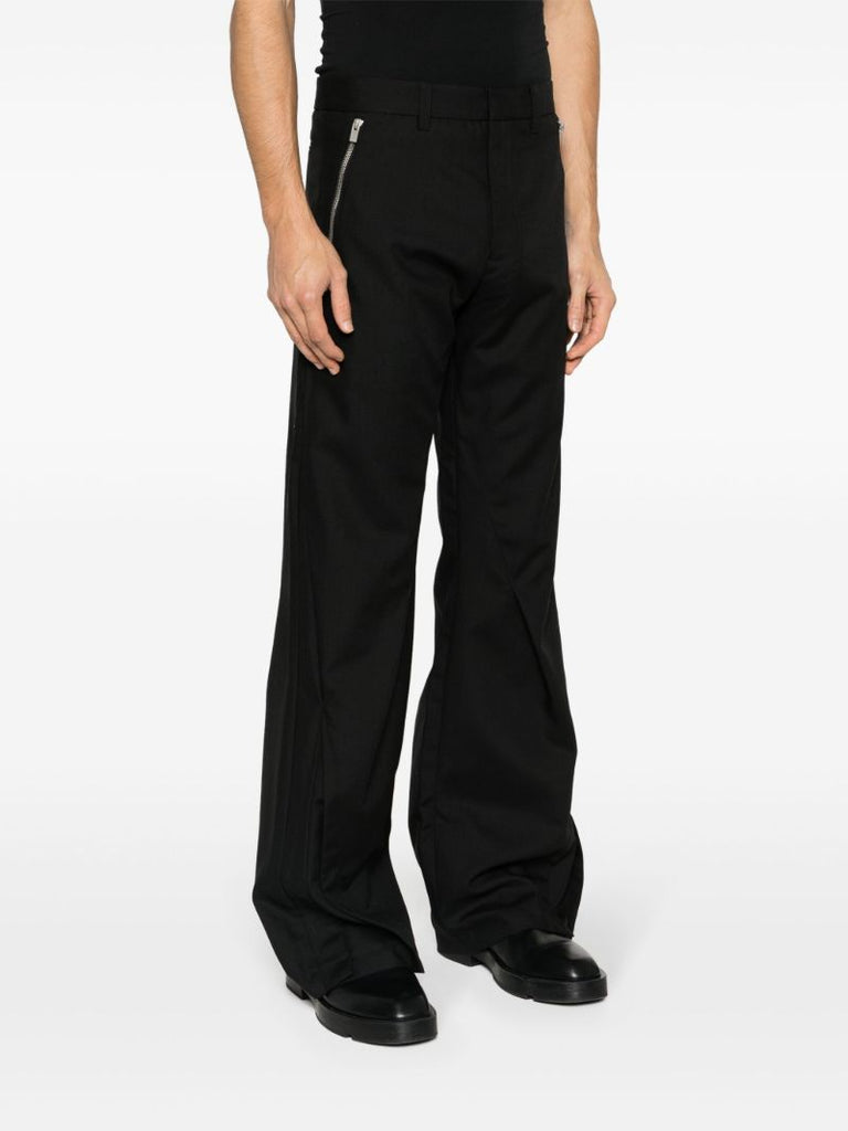 Black Amalgamate Wide-leg Trousers
