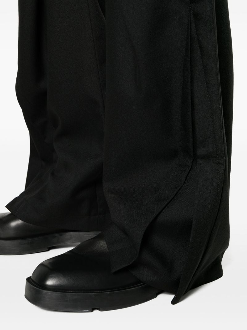 Black Amalgamate Wide-leg Trousers