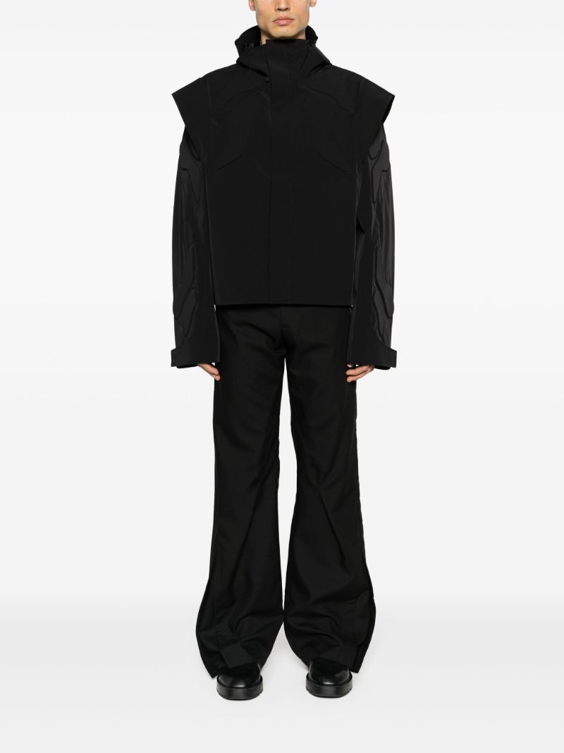Black Amalgamate Wide-leg Trousers