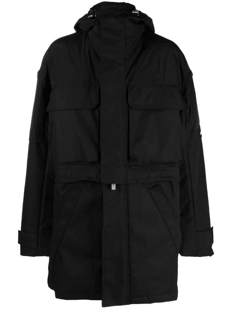 Black Elementary Detachable-panel Canvas Jacket