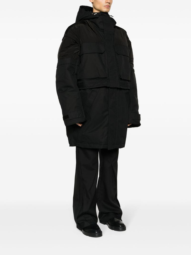 Black Elementary Detachable-panel Canvas Jacket