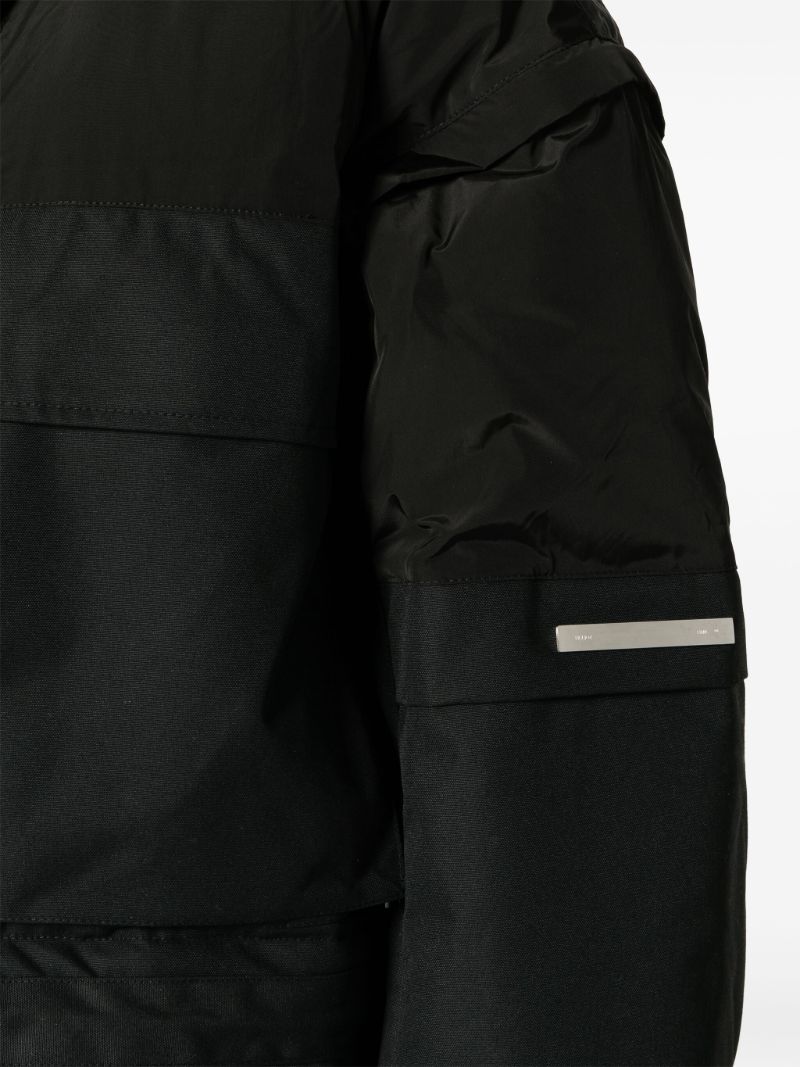 Black Elementary Detachable-panel Canvas Jacket