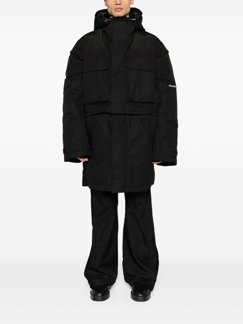 Black Elementary Detachable-panel Canvas Jacket