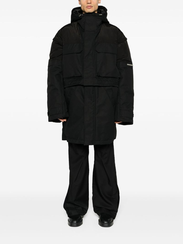 Black Elementary Detachable-panel Canvas Jacket