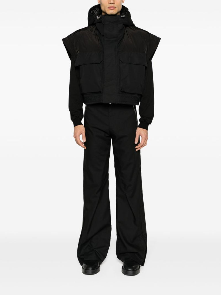 Black Elementary Detachable-panel Canvas Jacket